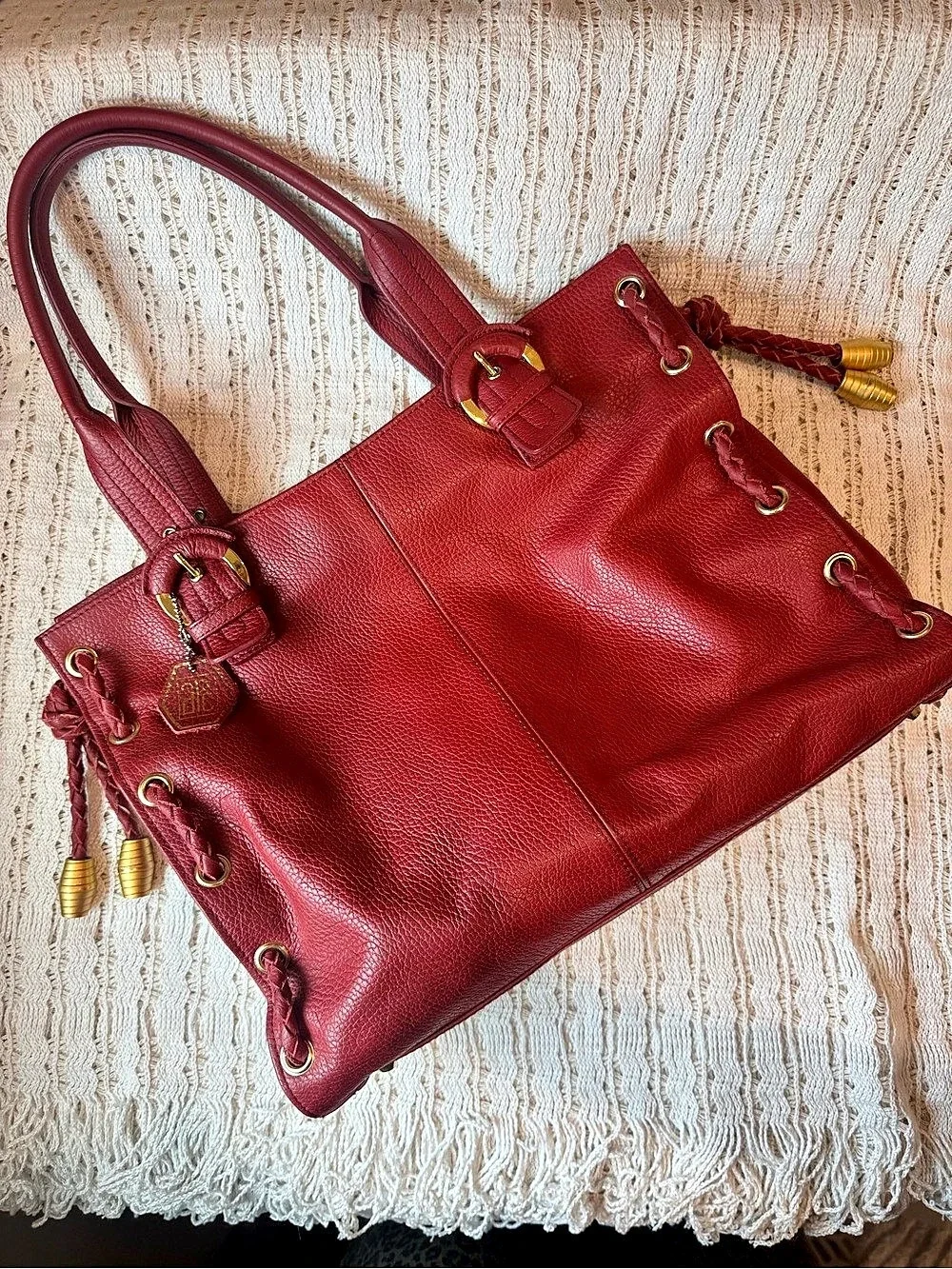 APC vintage 🍒 Red Leather Tote